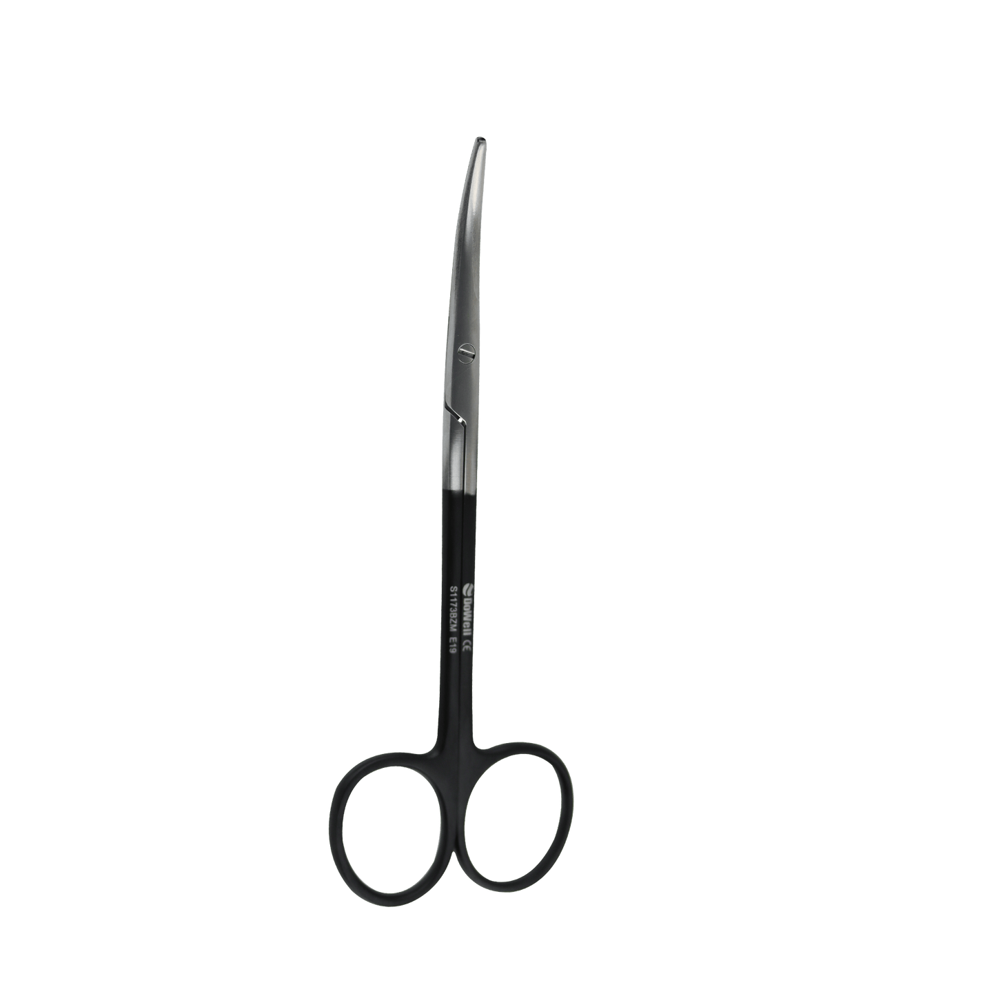 DR. ZIV MAZOR Scissors TC METZENBAUM CVD 14.5CM SERRATED - BLACK TITANIUM