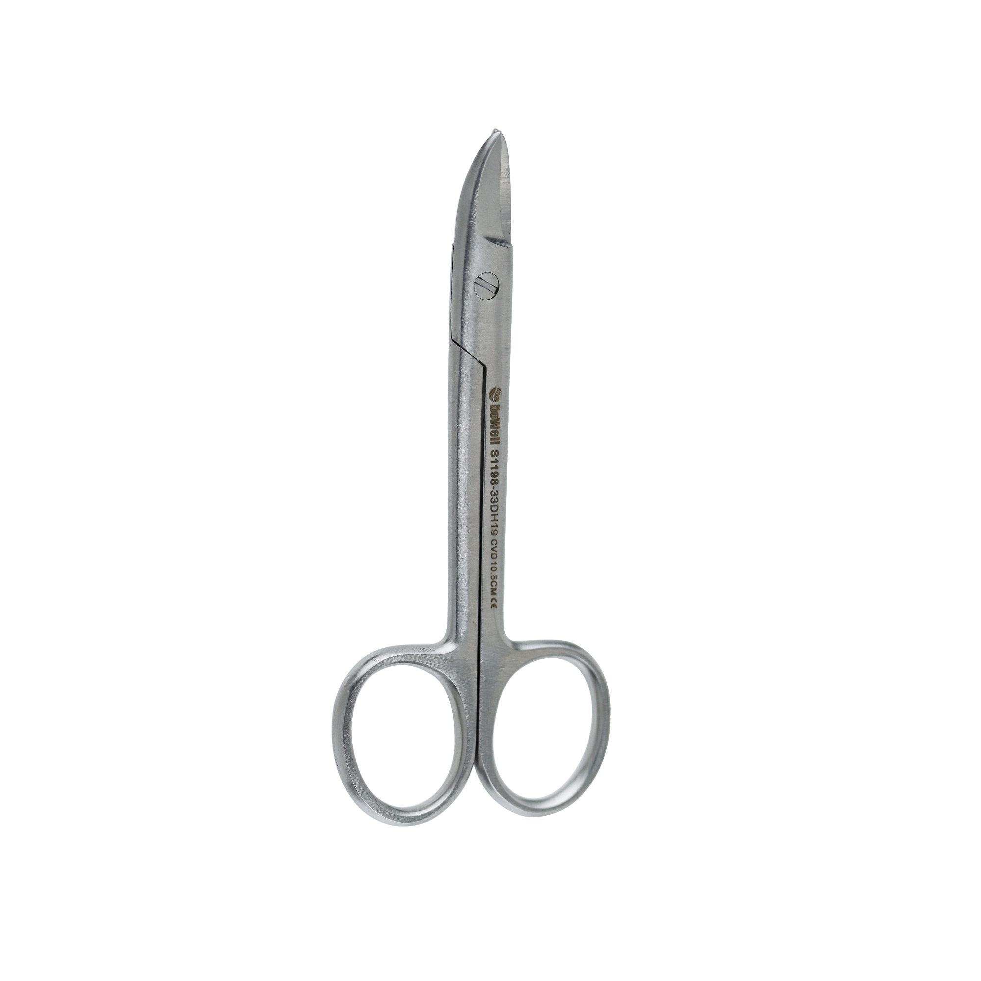 10-Pack Dental Curved Crown Scissors – 4.5" Stainless Steel, Wire Cutting, Orthodontic Instruments