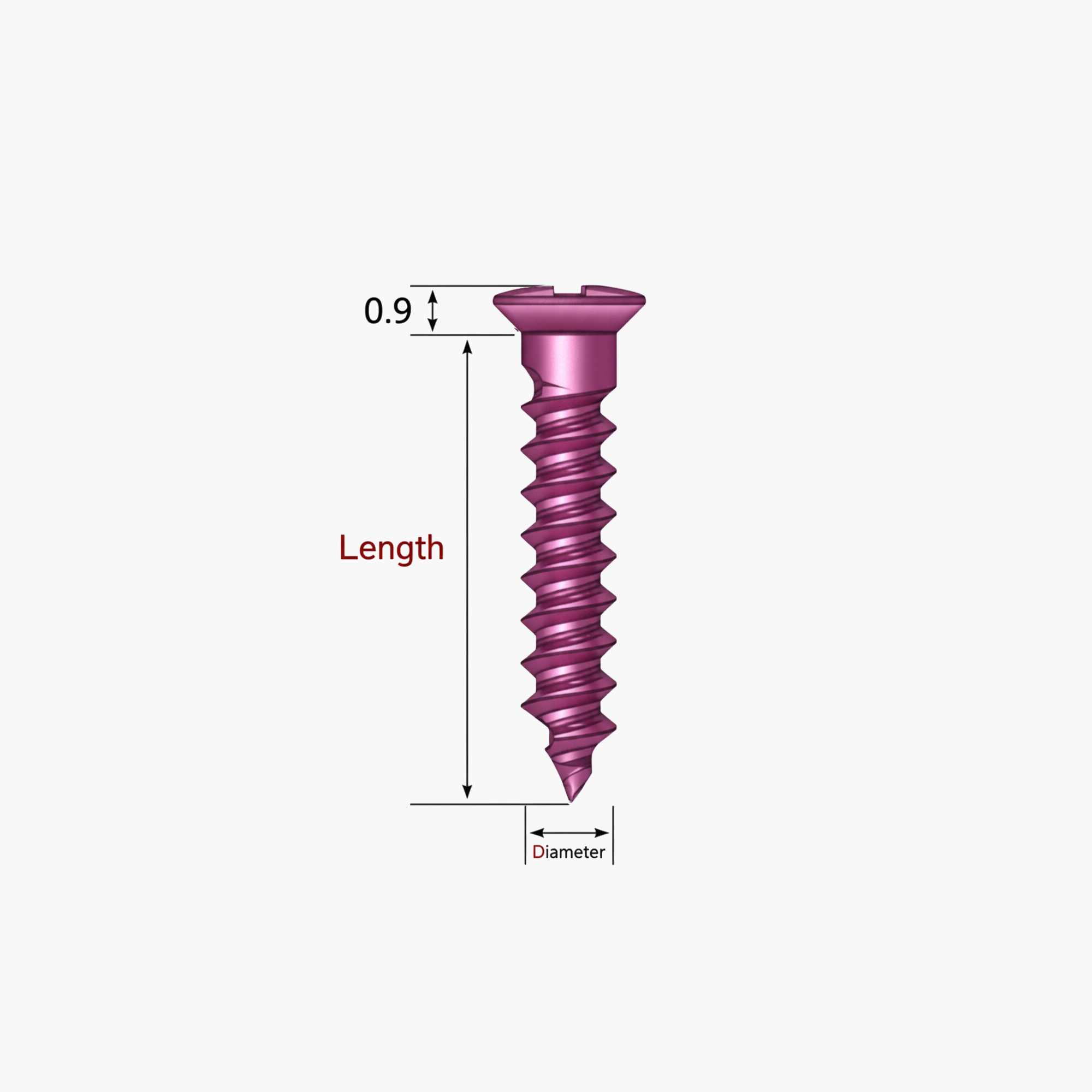 Bone Screw - Ø1.6 - for GBR Master Kit V