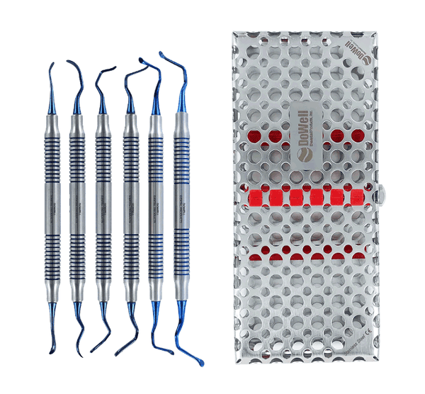 Periodontal Microsurgery VISTA 1 Tunneling Instruments Kit 6pc-Blue Titanium