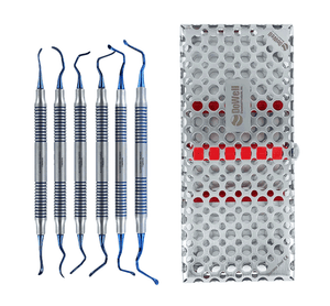 Periodontal Microsurgery VISTA 1 Tunneling Instruments Kit 6pc-Blue Titanium