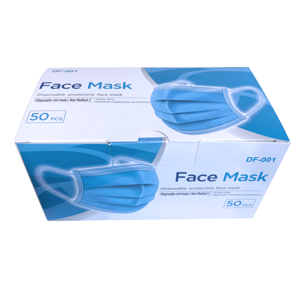 3 ply face mask. disposable face masks. Protective face mask. 50 pcs.