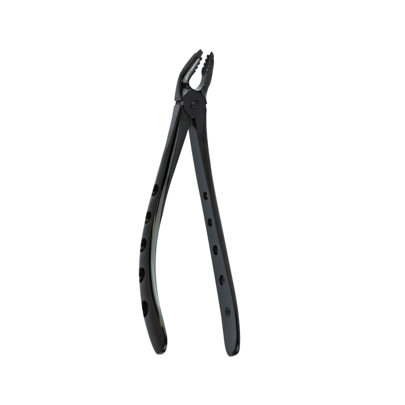 Atraumatic Extraction Black Titanium Apical Retention Forcep-Upper Universal