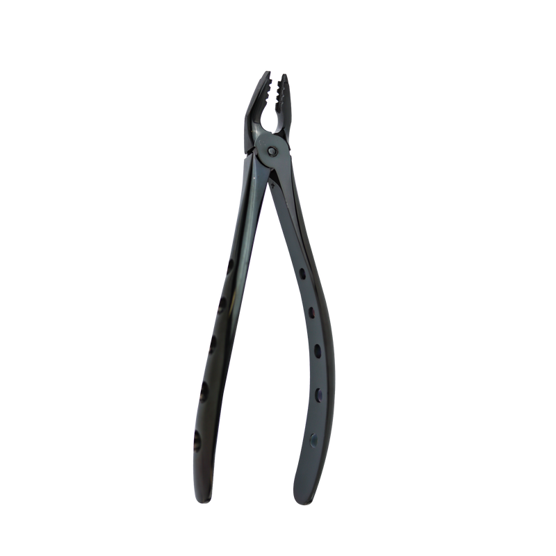 Atraumatic Extraction Black Titanium Apical Retention Forcep
