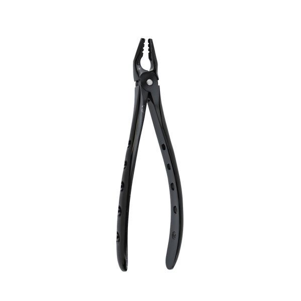Atraumatic Extraction Black Titanium Apical Retention Forceps-Upper Universal Premolars Serrated