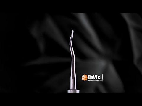 A video of 360 degree rotation of Atraumatic Extraction Luxating Elevator Lindo Levin 3mm Out Angle Thin Blade with Serration