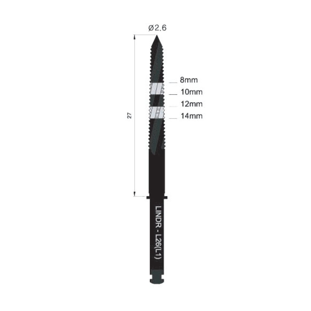 Lindeman Drill 2.6mm - Long