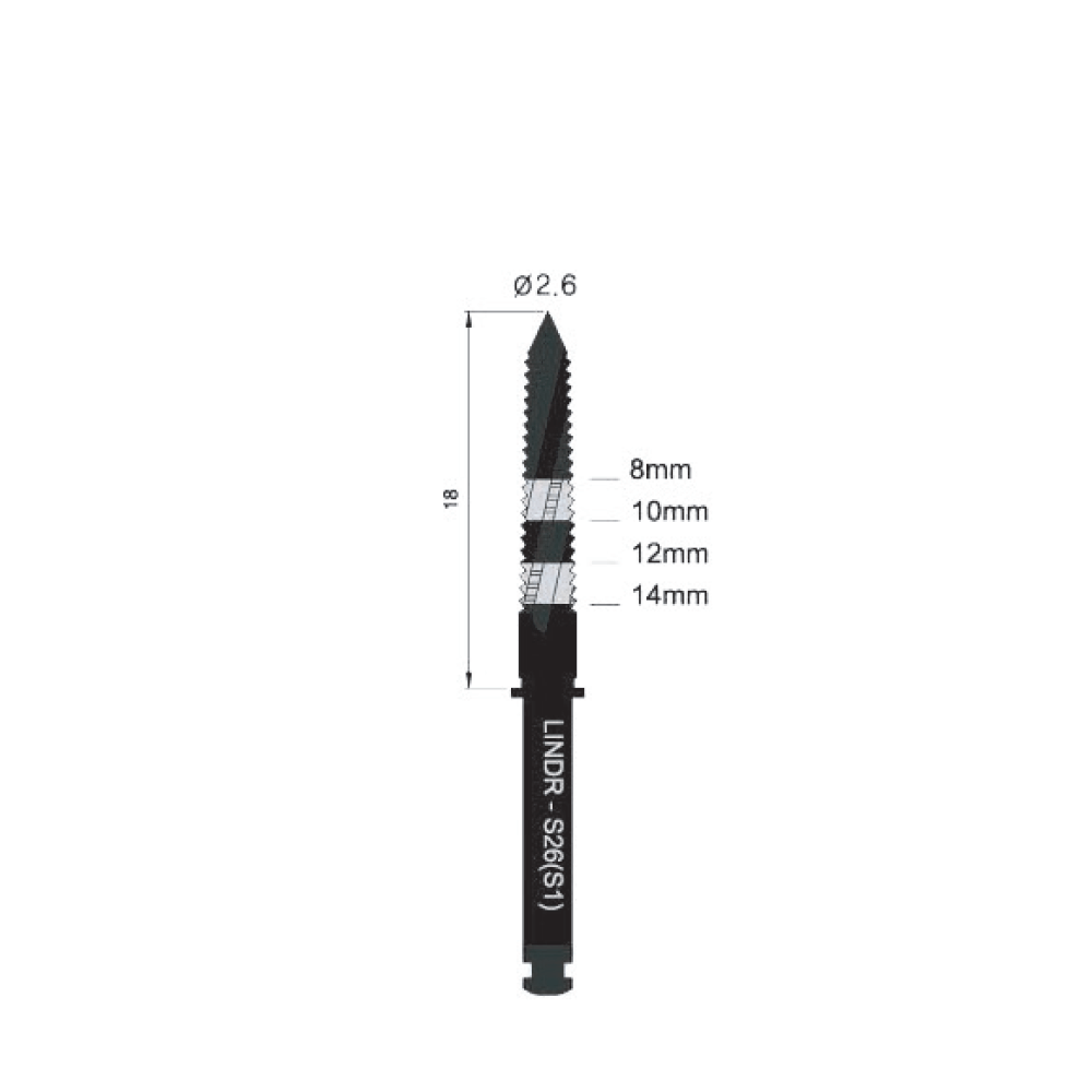 Lindeman Drill 2.6mm - Short