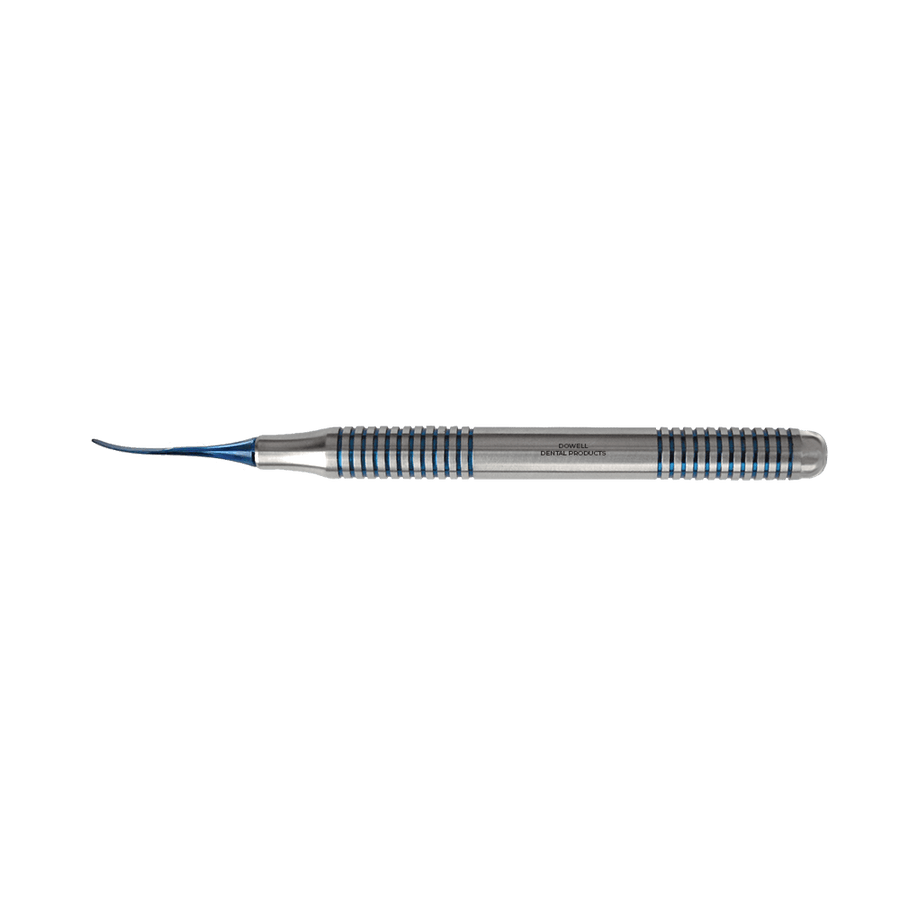 Atraumatic Extraction Periotomes PT-5 Curved Single Ended-Blue Titanium. s1015t