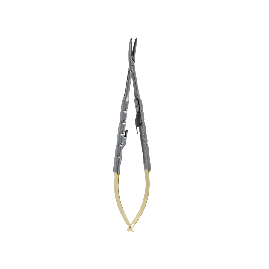 Micro Surgery Needle Holders-Castroviejo Needle Holders T/C 14Cm Curved