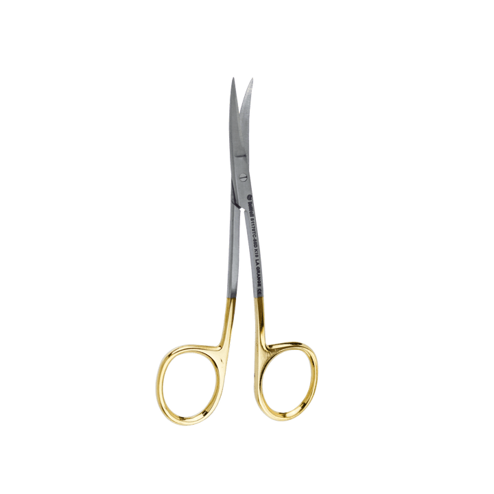 Surgical Gum Tissue Scissors Serrated T/C - La Grange Curved 11.5Cm