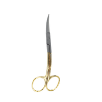 Surgical Gum Tissue Scissors Serrated T/C - La Grange Curved 11.5Cm