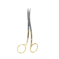 Surgical Gum Tissue Scissors Serrated T/C - La Grange Curved 11.5Cm