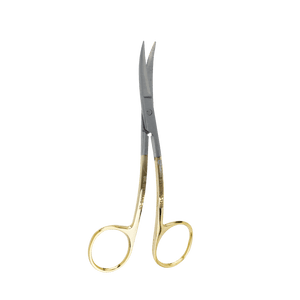 Surgical Gum Tissue Scissors Serrated T/C - La Grange Curved 11.5Cm