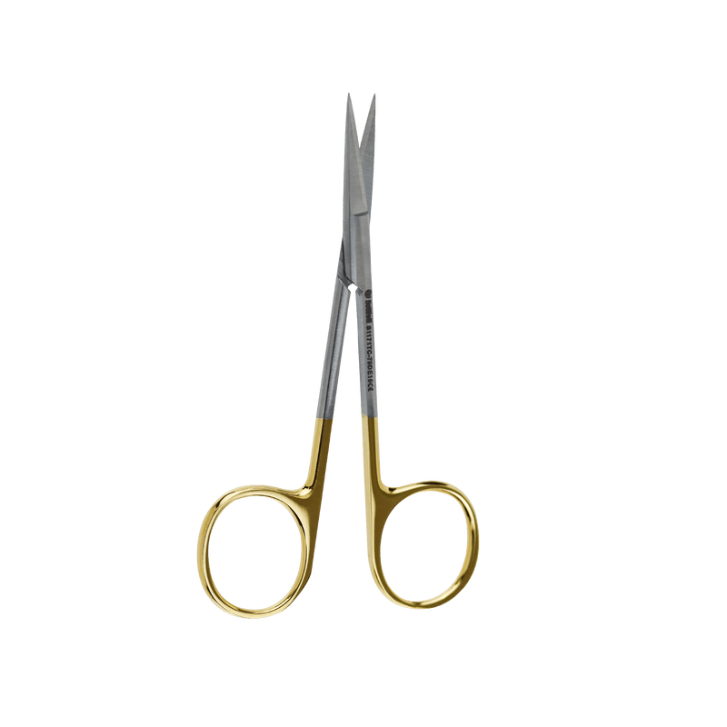Surgical Gum Tissue Scissors Serrated T/C - Iris Straight 11.5Cm