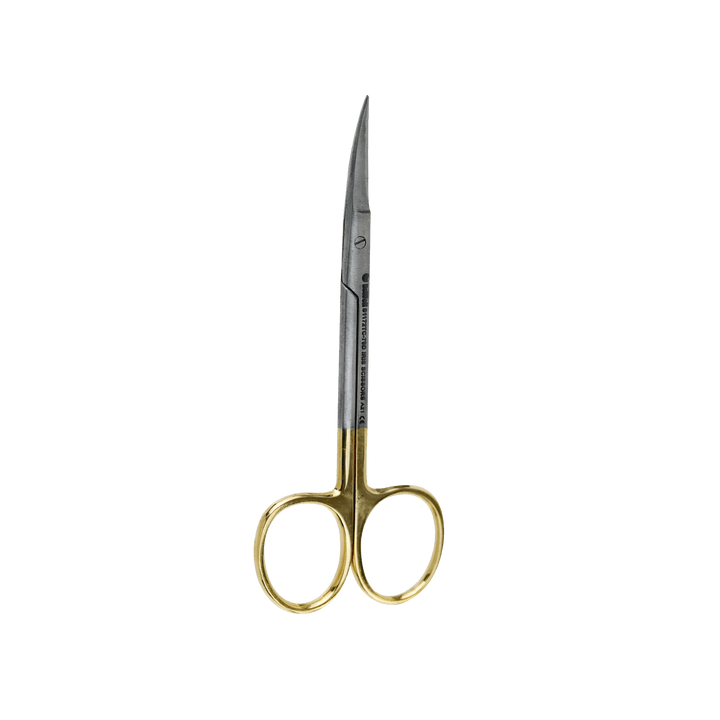 Surgical Gum Tissue Scissors Serrated T/C - Iris Curved 11.5Cm