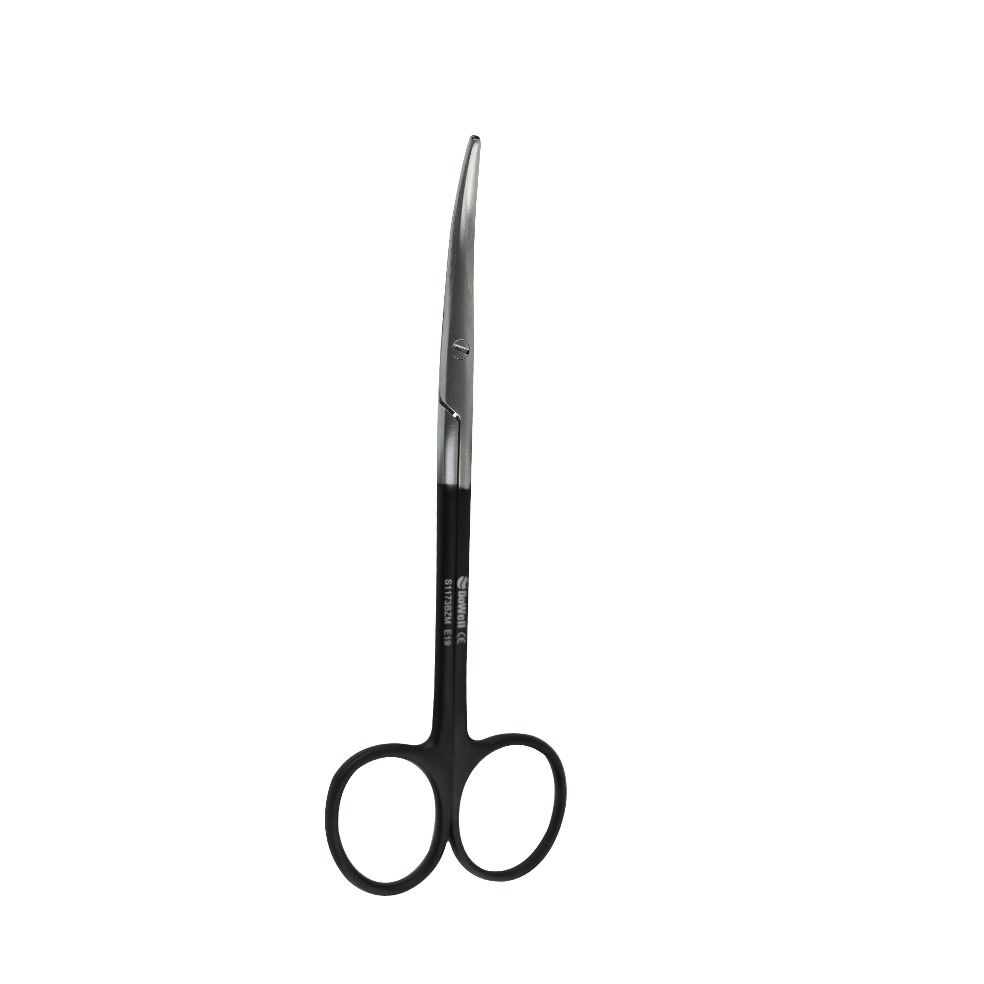 DR. ZIV MAZOR Scissors TC METZENBAUM CVD 14.5CM SERRATED - BLACK TITANIUM