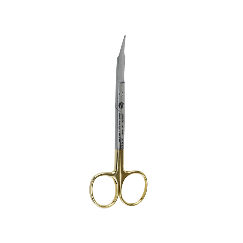 Surgical Gum Tissue Scissors Serrated T/C tips Goldman Fox scissors Curved 13Cm