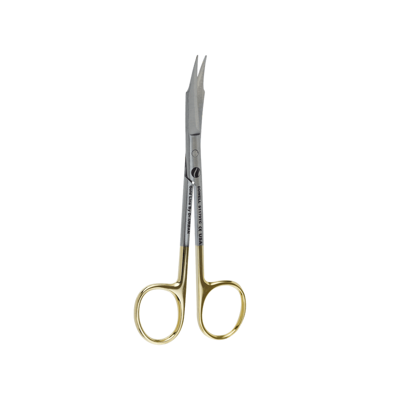Surgical Gum Tissue Scissors Serrated T/C tips Goldman Fox scissors Curved 13Cm