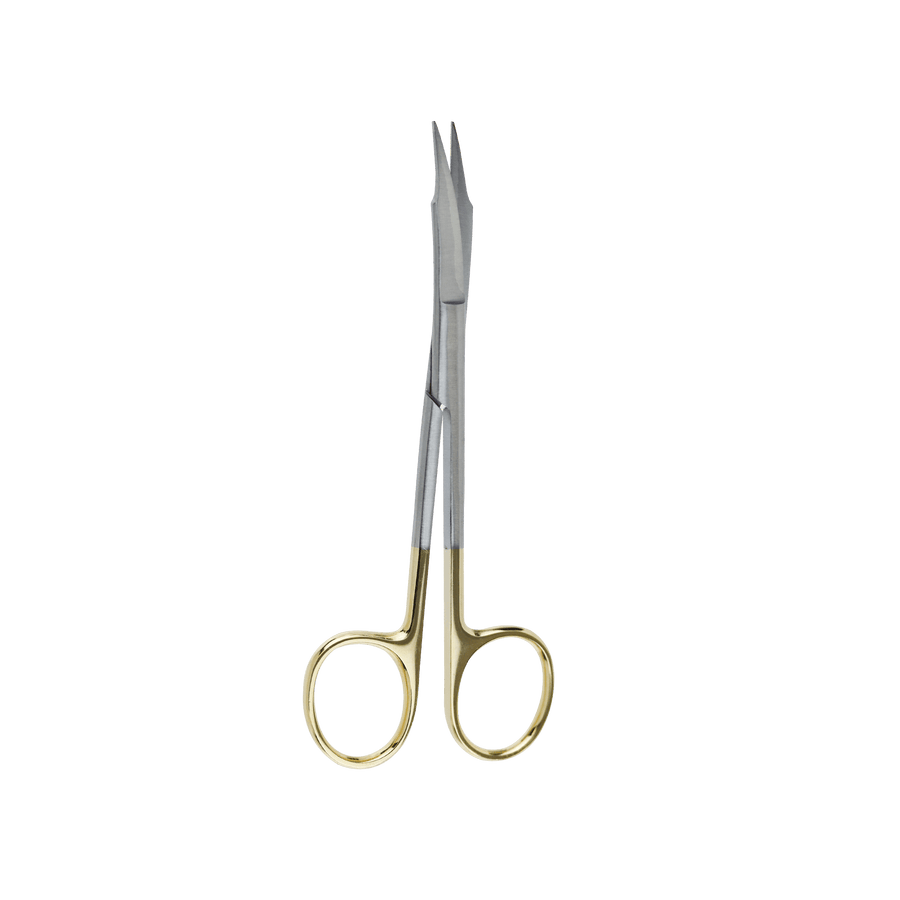 Surgical Gum Tissue Scissors Serrated T/C tips Goldman Fox scissors Curved 13Cm