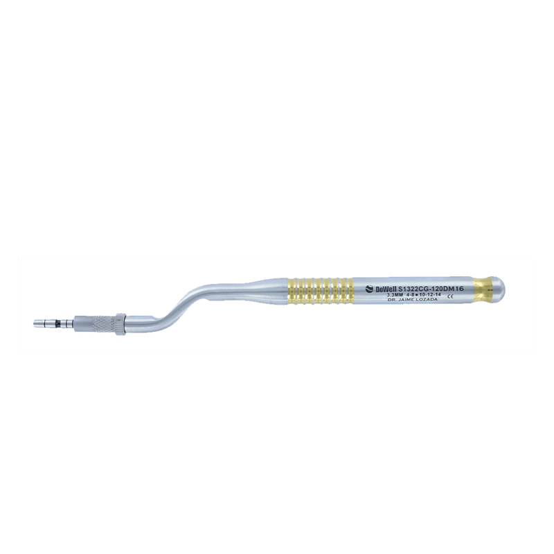 Sinus Lift Osteotomes with Concave Tips-Curved 3.3mm - Gold Titanium