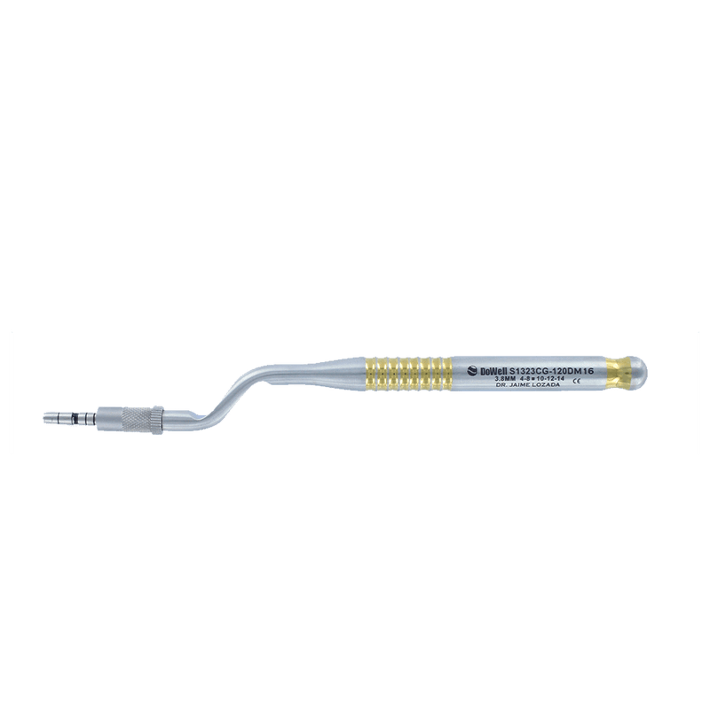 Sinus Lift Osteotomes with Concave Tips-Curved 3.8mm - Gold Titanium. Sinus Lift.