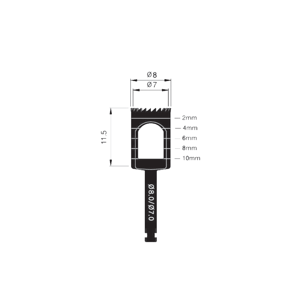 Trephine Bur 8.0/7.0mm